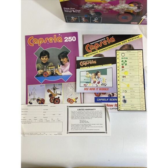 Vintage Capsela 250 Motorized Science Construction Toy System#80-9250 NEW - Picture 7 of 7